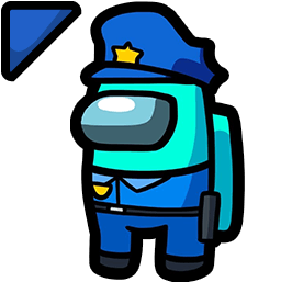 Police Impostor Among Us Cursor Default