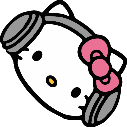 Hello Kitty In Headphones Cursor Default
