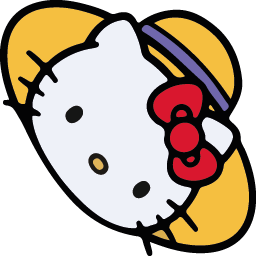 Hello Kitty In Garden Cursor Default