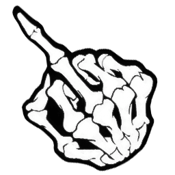 Skeleton Middle Finger Hip-Hop Rappers Cursor Default