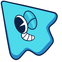 Aqua Turquoise Arrow pointing Default
