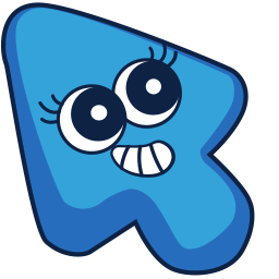 Blue Arrow with eyelashes Default