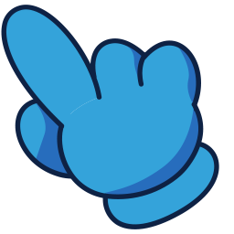Blue Arrow with eyelashes Pointer