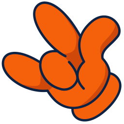 Orange arrow rock n roll Pointer