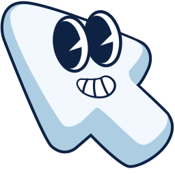 White Smilling Arrow Default