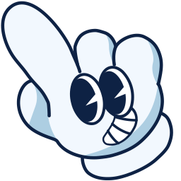 White Smilling Arrow Pointer