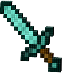 Minecraft Diamond sword Iron Pickaxe Default