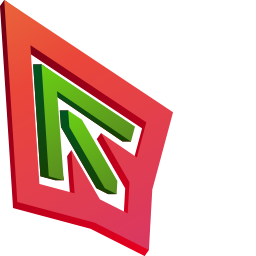 Red extruded Graphic Arrow Pointer