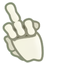 Skull Skeleton Middle Finger Default