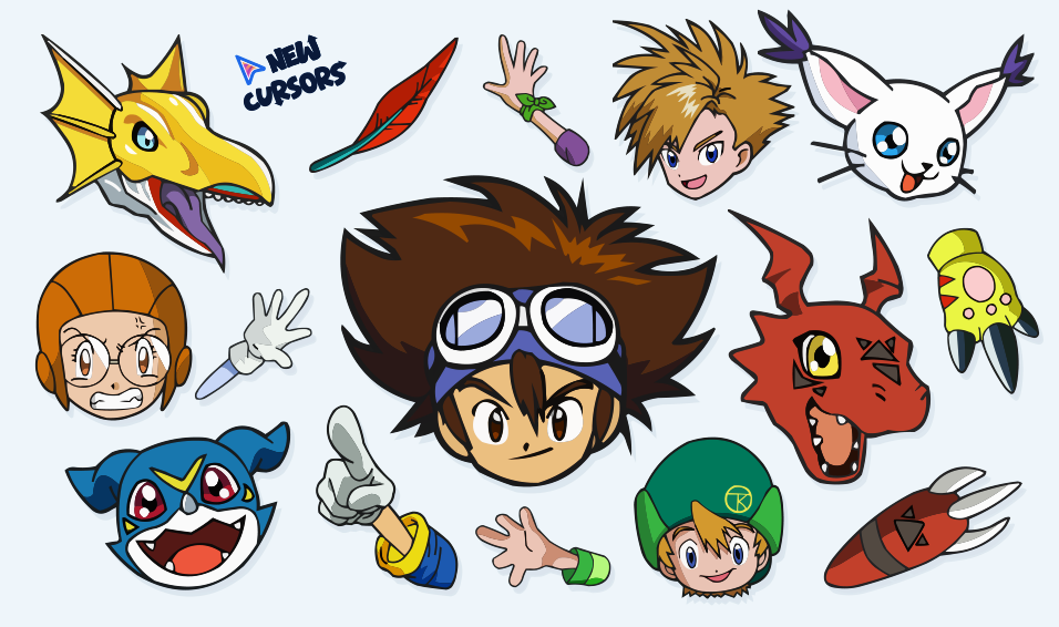 Digimon cursor collection