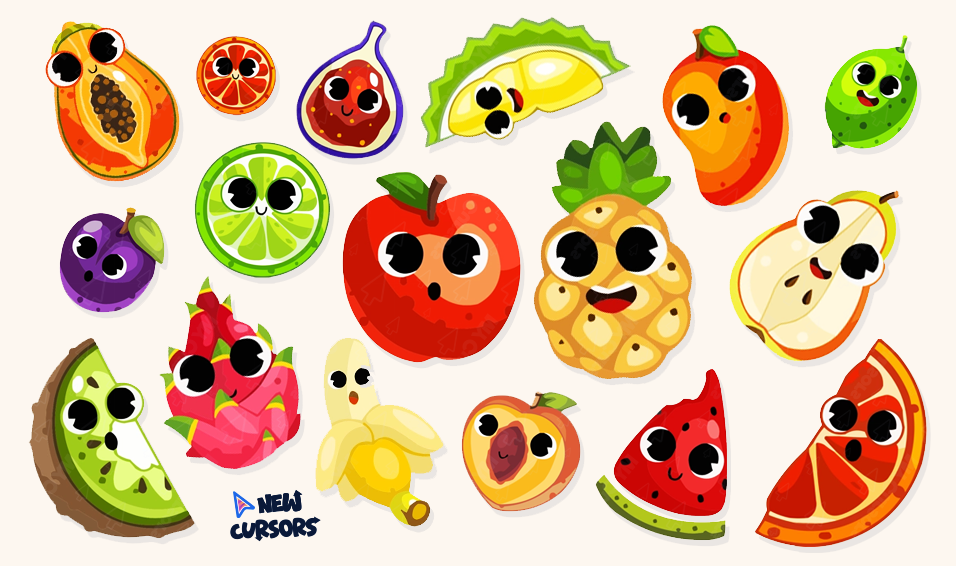 Fruits cursor collection