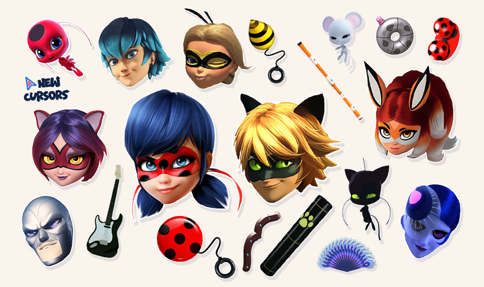 Ladybug & Cat Noir cursor collection