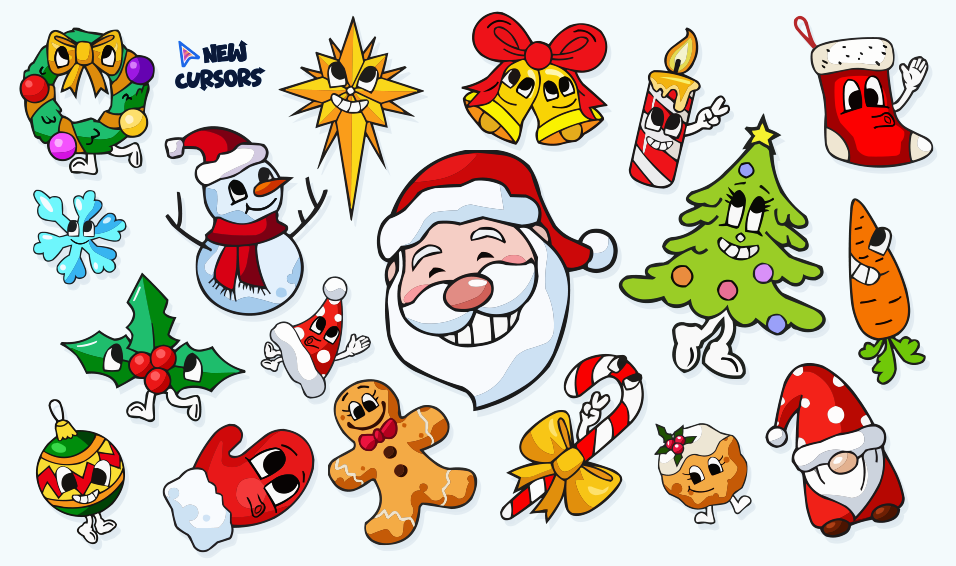 Merry Christmas And Happy New Year cursor collection