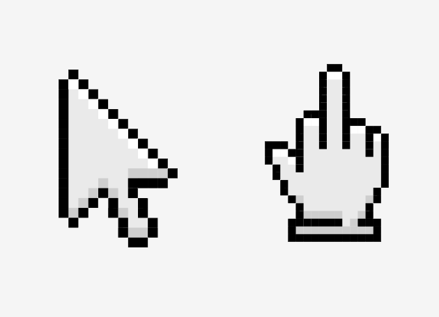 Fake Cursor Middle finger