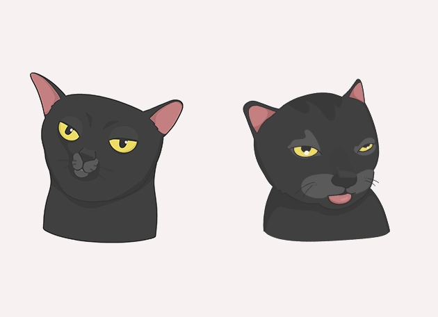 annoyed black cat Cursor