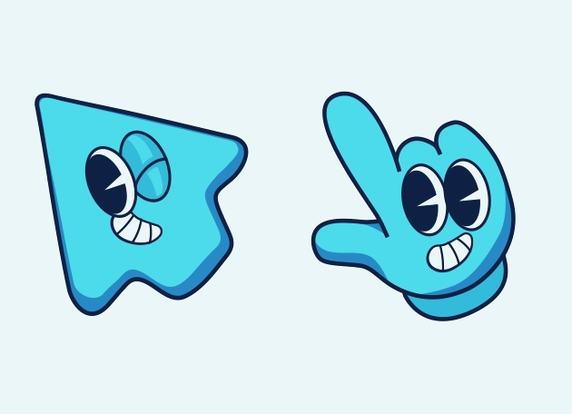 Aqua Turquoise Arrow pointing Cursor