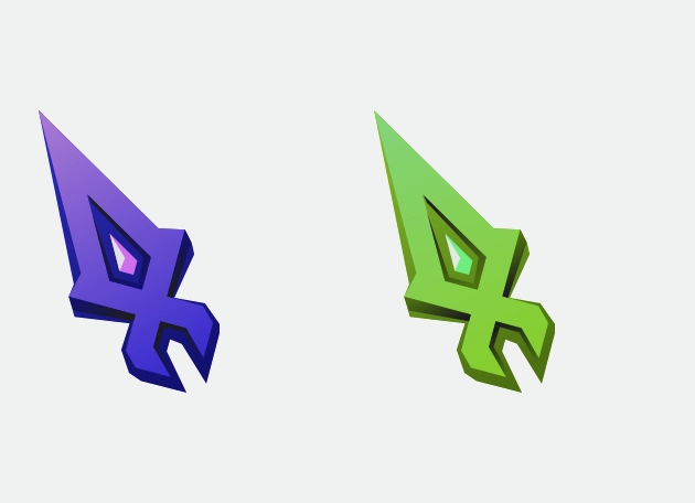 Blue And Green Graphic Arrow Cursor