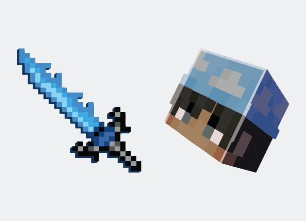 Blue Fire Sword Skin Minecraft Cursor