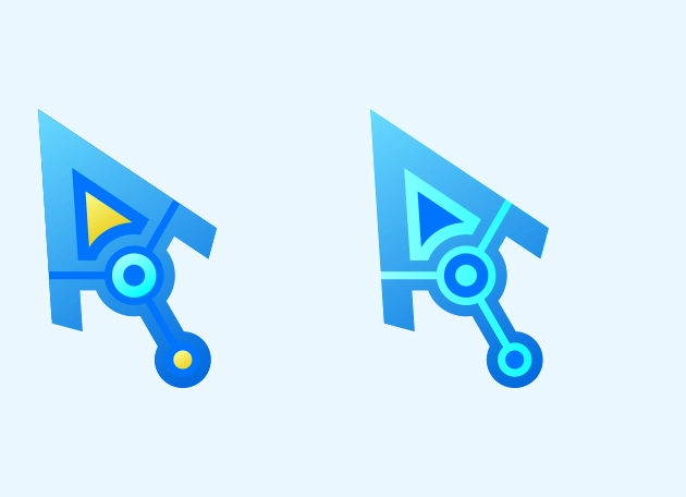 Blue Graphic Arrow Cursor