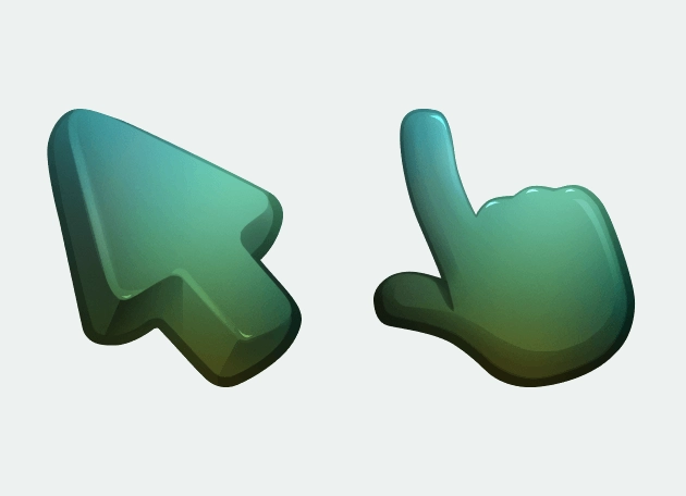 Bottle Green Color Cursor