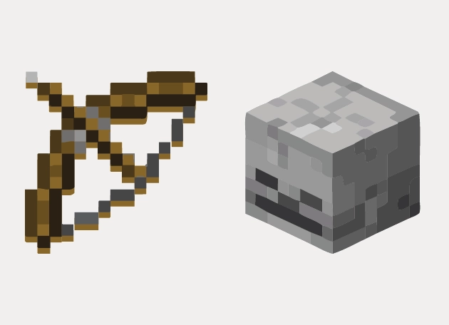 Bow And Skeleton Minecraft Cursor