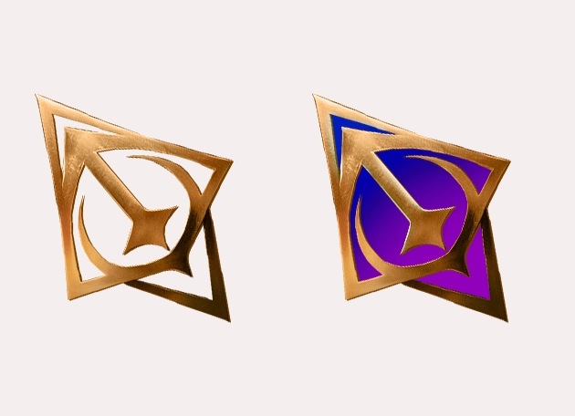 Bronze Curly Arrow Fantasy Cursor