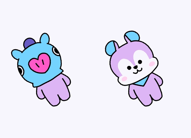 bts bt21 mang without mask Cursor