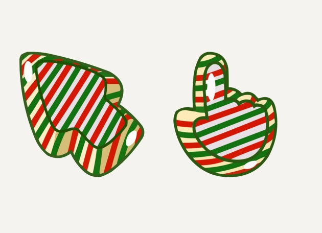 Candy Cane Arrow Cursor