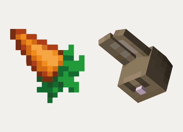 Carrot And Rabbit Minecraft Cursor