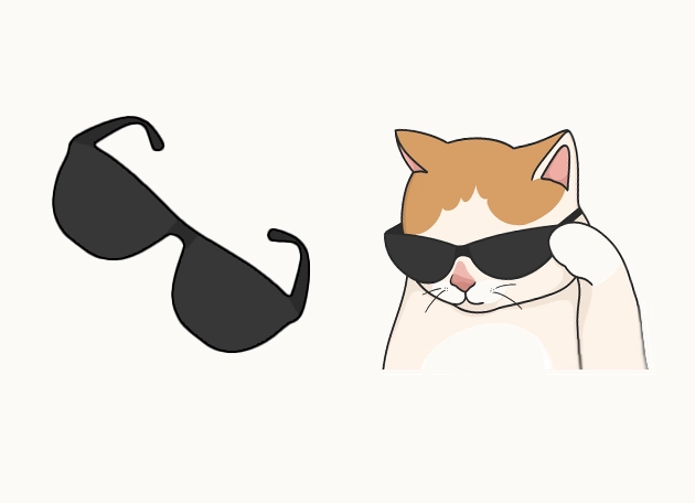 cat with glasses Cursor