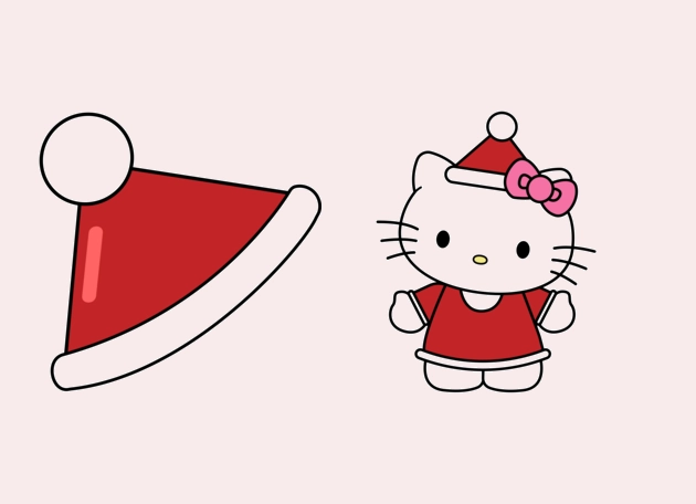 Christmassy Hello Kitty Cursor