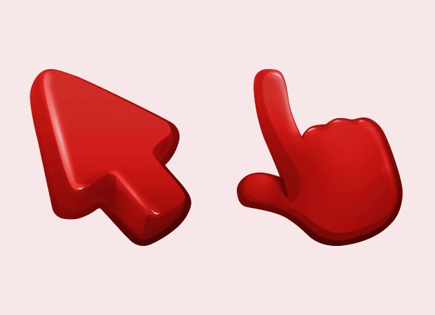 Deep Red Chilli Paper Color Cursor