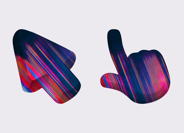 Digital Glitch Error Colorful Glow Color Cursor