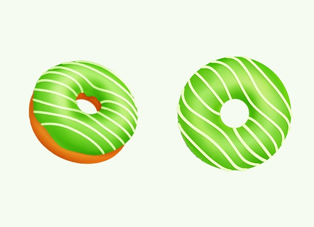 Doughnut With Green Glaze Eats And Drinks Cursor