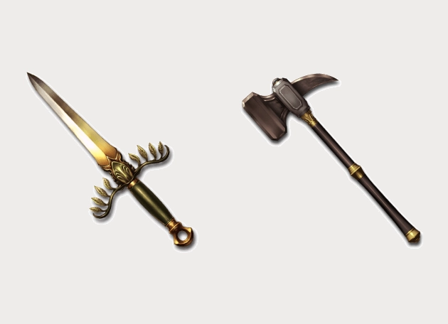 Druid Wood Magic Dagger Fantasy Cursor