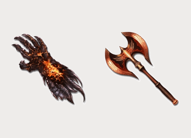 Fantastic Fiery Claw Hand Fantasy Cursor