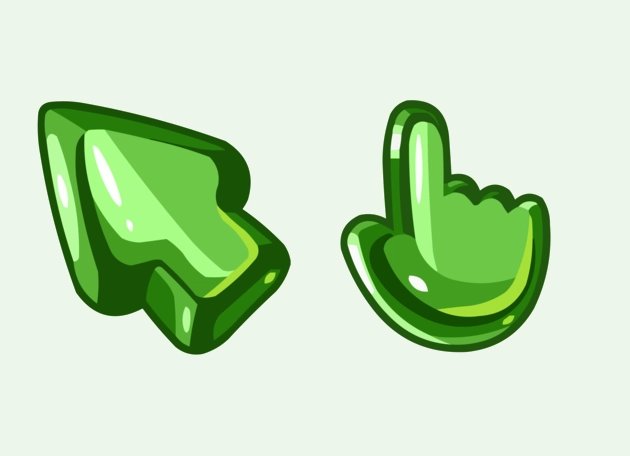 Gelly Green Arrow Cursor