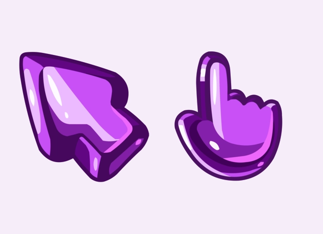 Gelly Purple Arrow Cursor