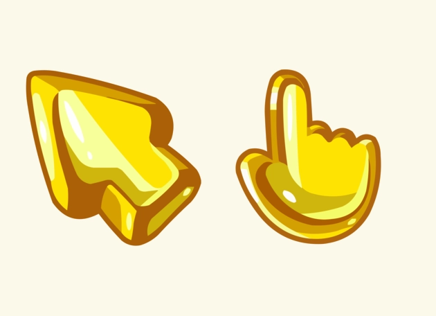 Gelly Yellow Arrow Cursor