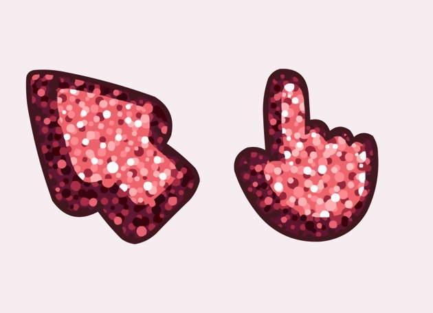 Glitter Red Arrow Cursor