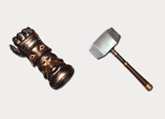 Gloves With A Hammer Fantasy Cursor
