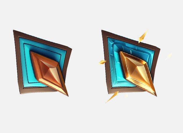 Golden Pointer With Broken Stone Fantasy Cursor