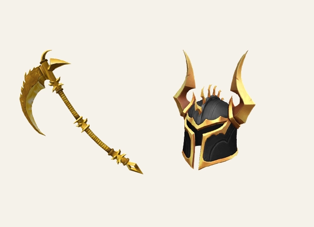 Golden Scythe And Helmet Roblox Cursor