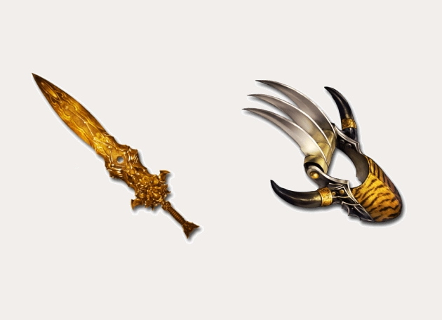 Golden Tiger Sword Fantasy Cursor
