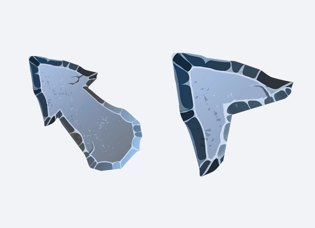 Gray Metal Gam Stone Cursor