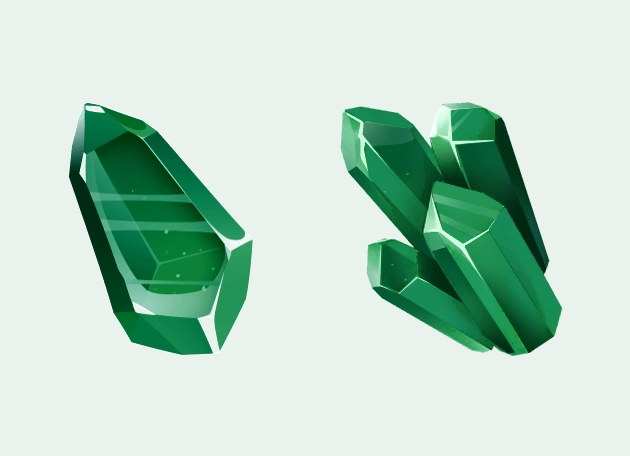 Green Emerald Gam Stone Cursor