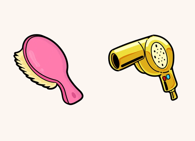 hair_brush and hair dryer Cursor