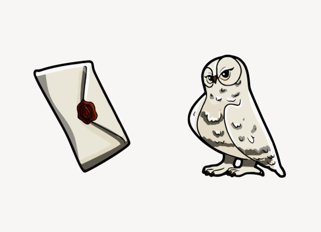 Hedwig and letter Cursor