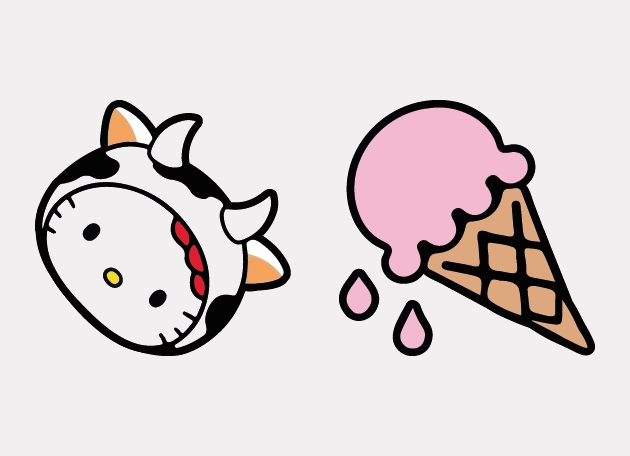 Hello Kitty Cow Icecream Cursor