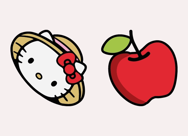 Hello Kitty Gardener With Apple Cursor